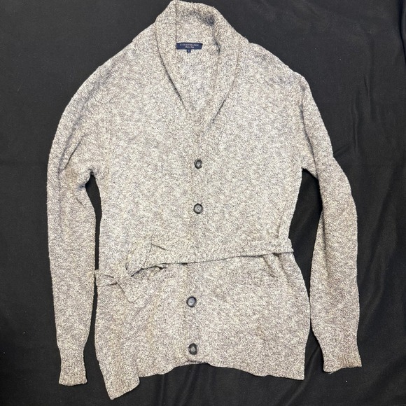 Chester & Peck Gray Knit Cardigan Made in Italy Women's Size Medium - Picture 4 of 5